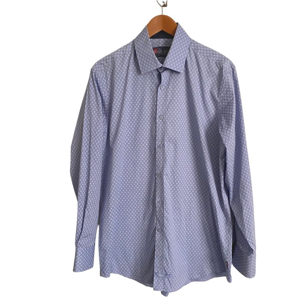 English Laundry Blue Patterned Dress Shirt